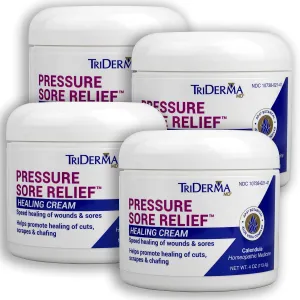TriDerma Pressure Sore Relief Healing Cream Pack of (4) 4 Ounce Jars