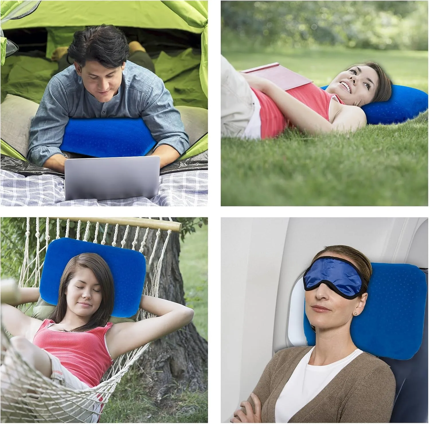 tuphen Camping Pillow Memory Foam Travel Pillow for Sleeping Backpacking Pillows Airplane Travel Hammock Beach Breathable Lightweight