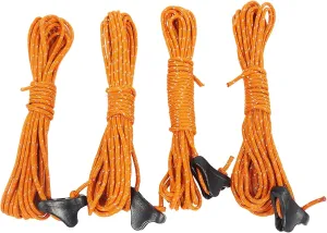 UA-4530 Guide Rope, Tent Rope, Tarp Rope, Guyline, Diameter 0.07 x 13.8 inches (1.8 x 350 cm), for Zelt, Reflective Material, Set of 4, Orange