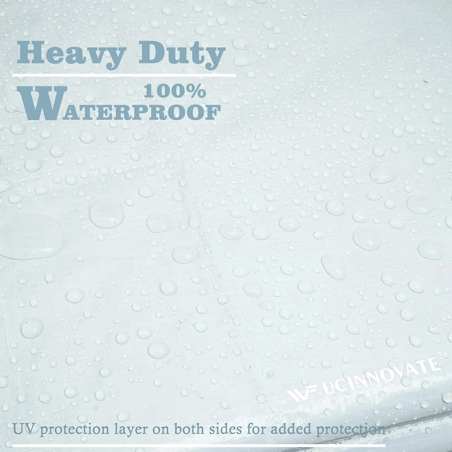 UCINNOVATE 10 x 13 FT Heavy Duty White/Black Plastic Tarp with Grommets, 14 Mil Thick Waterproof Tarp Outdoor Poly Tarp Cover Shade for Shed Canopy Tent Boat RV Camping Patio Porch