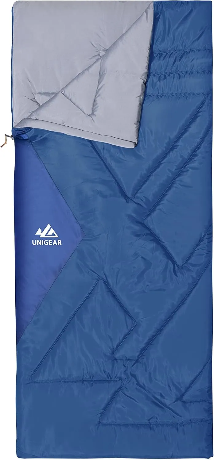 Unigear Camfy Bed 50°F Sleeping Bag– Premium Comfortable Sleeping Bag for Adults and Kids – Lightweight Portable for Warm Weather Camping