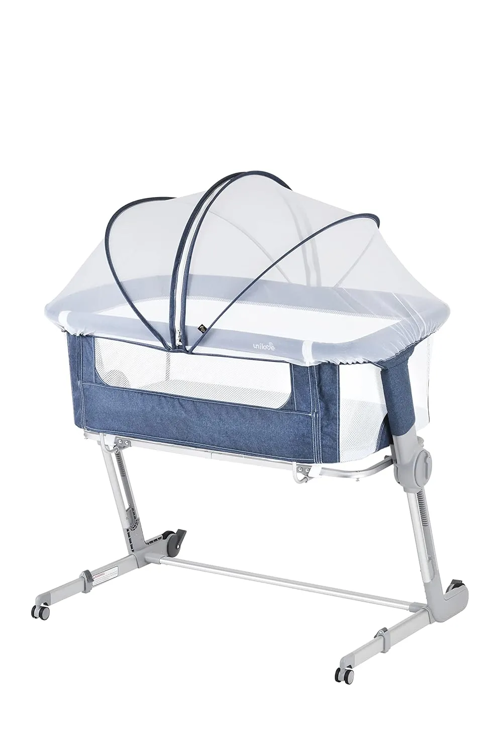 Unilove Hug Me Plus 3-in-1 Baby Bassinet, Bedside Sleeper, Travel Bassinet for Newborn, Airflow Blue