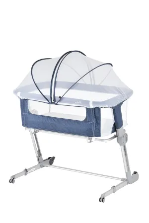 Unilove Hug Me Plus 3-in-1 Baby Bassinet, Bedside Sleeper, Travel Bassinet for Newborn, Airflow Blue