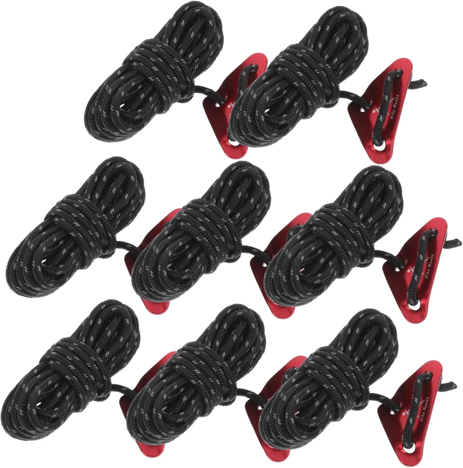 UPKOCH Outdoor Camping Gear 8pcs Windproof Tent Guy Rope Adjustable Length Tarp Cord Reflective Coating