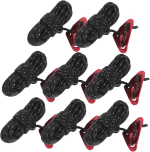 UPKOCH Outdoor Camping Gear 8pcs Windproof Tent Guy Rope Adjustable Length Tarp Cord Reflective Coating