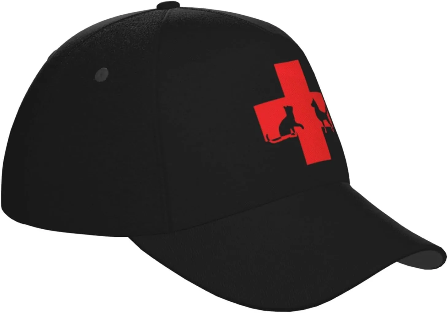 Veterinary First Aid Outdoor Curved Brim Baseball Hat with Buckle Casual Mesh Hat