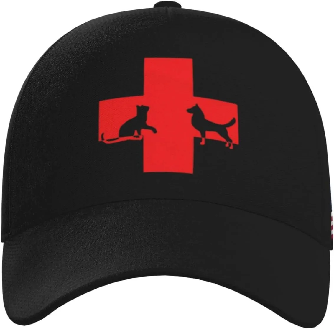 Veterinary First Aid Outdoor Curved Brim Baseball Hat with Buckle Casual Mesh Hat