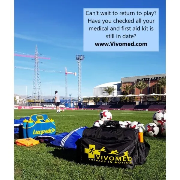 Vivomed Complete Run-On Medical Bag - Sports First Aid Kit - Black