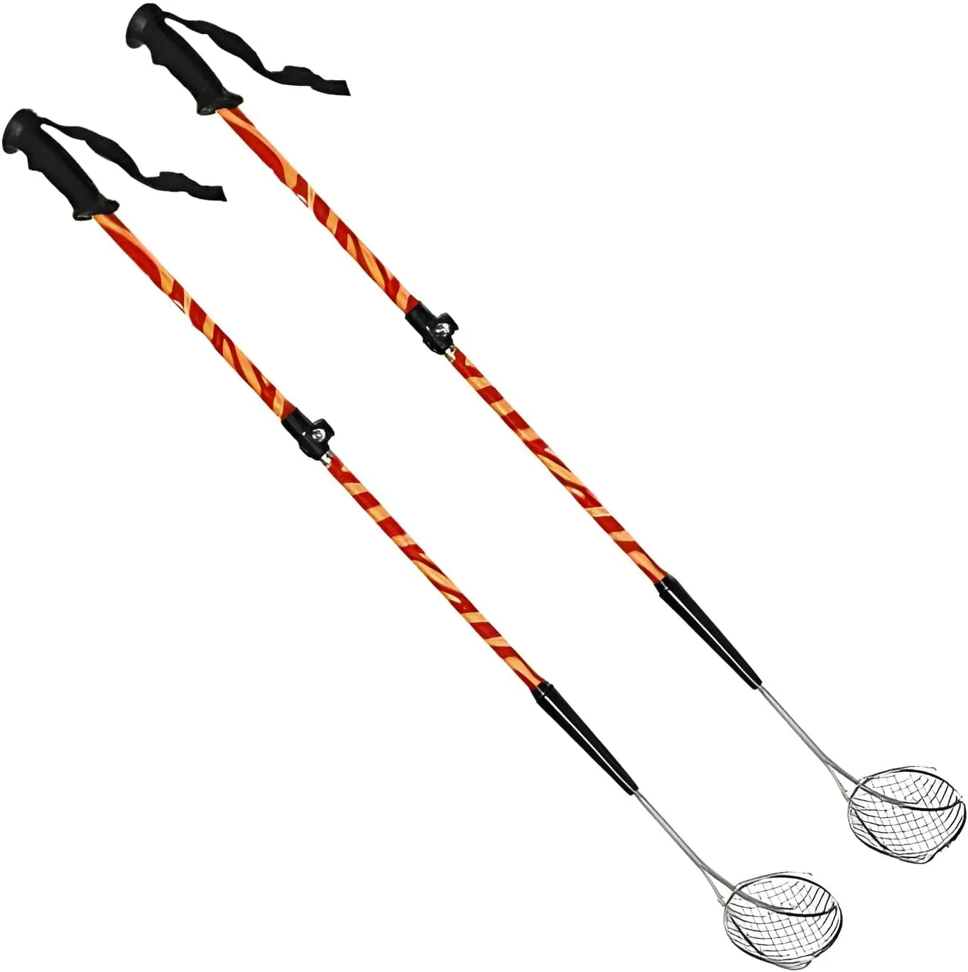 VOS Adjustable 2 Pcs Sand Sifter with Extendable Handle (21"–33")| Lightweight Beach Shovel for Collecting Seashells, Sea Glass, Shark Teeth |Back Saver, Durable, Easy to Use