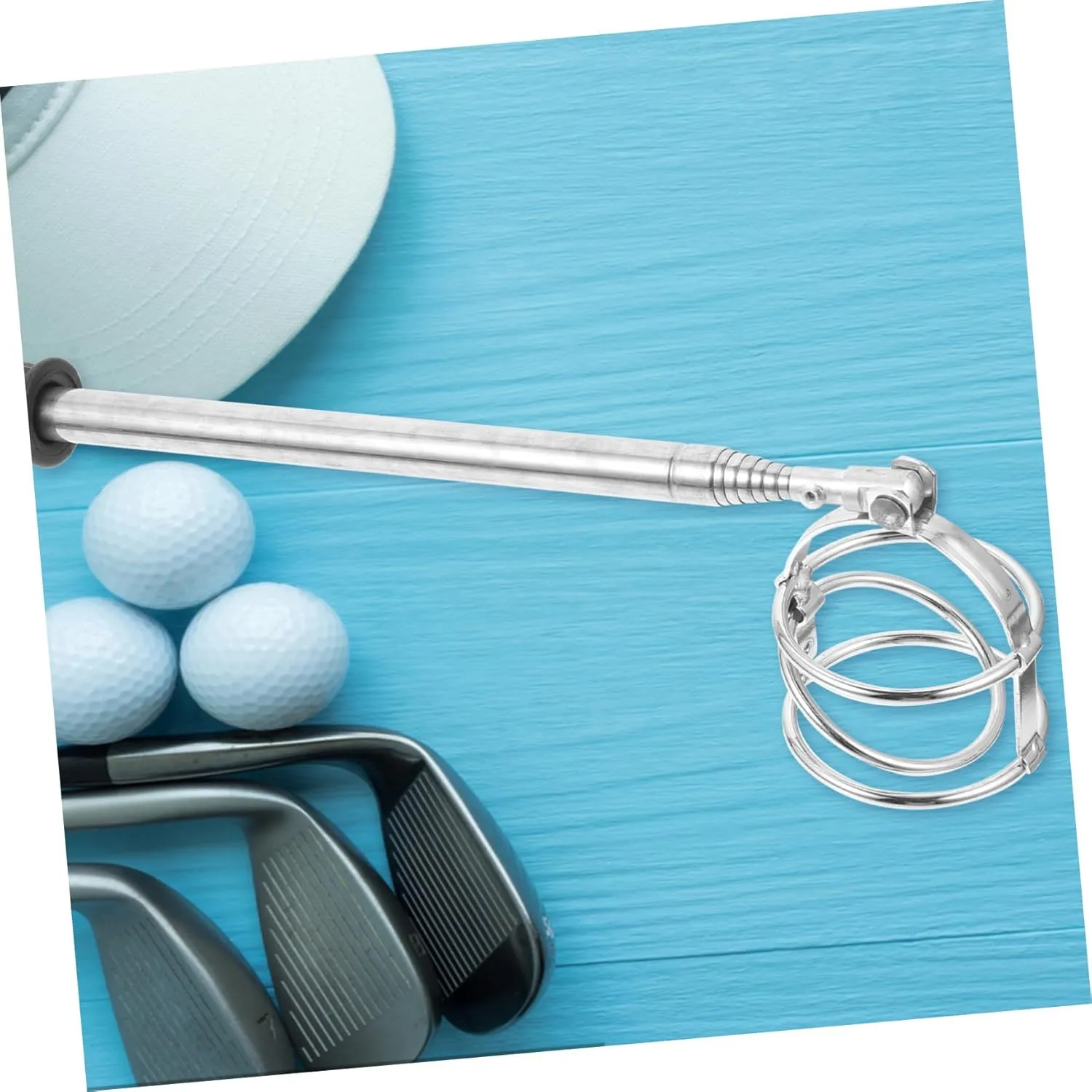 Wakauto Golf Catcher Golf Catcher Superior Golf with Locking Clip Golf Accessories Stainless Steel Catcher Shovel Locking Golf Claw