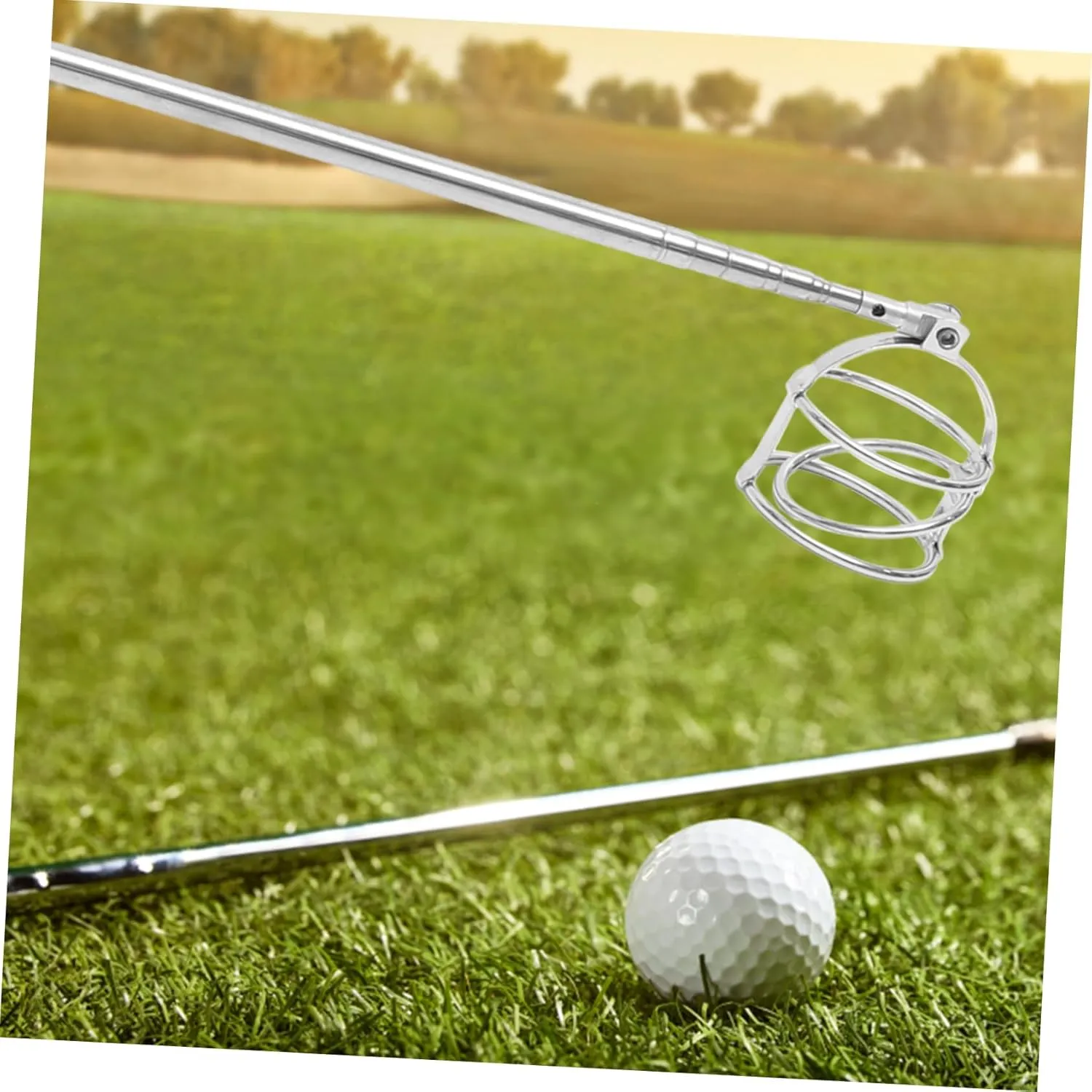 Wakauto Golf Catcher Golf Catcher Superior Golf with Locking Clip Golf Accessories Stainless Steel Catcher Shovel Locking Golf Claw