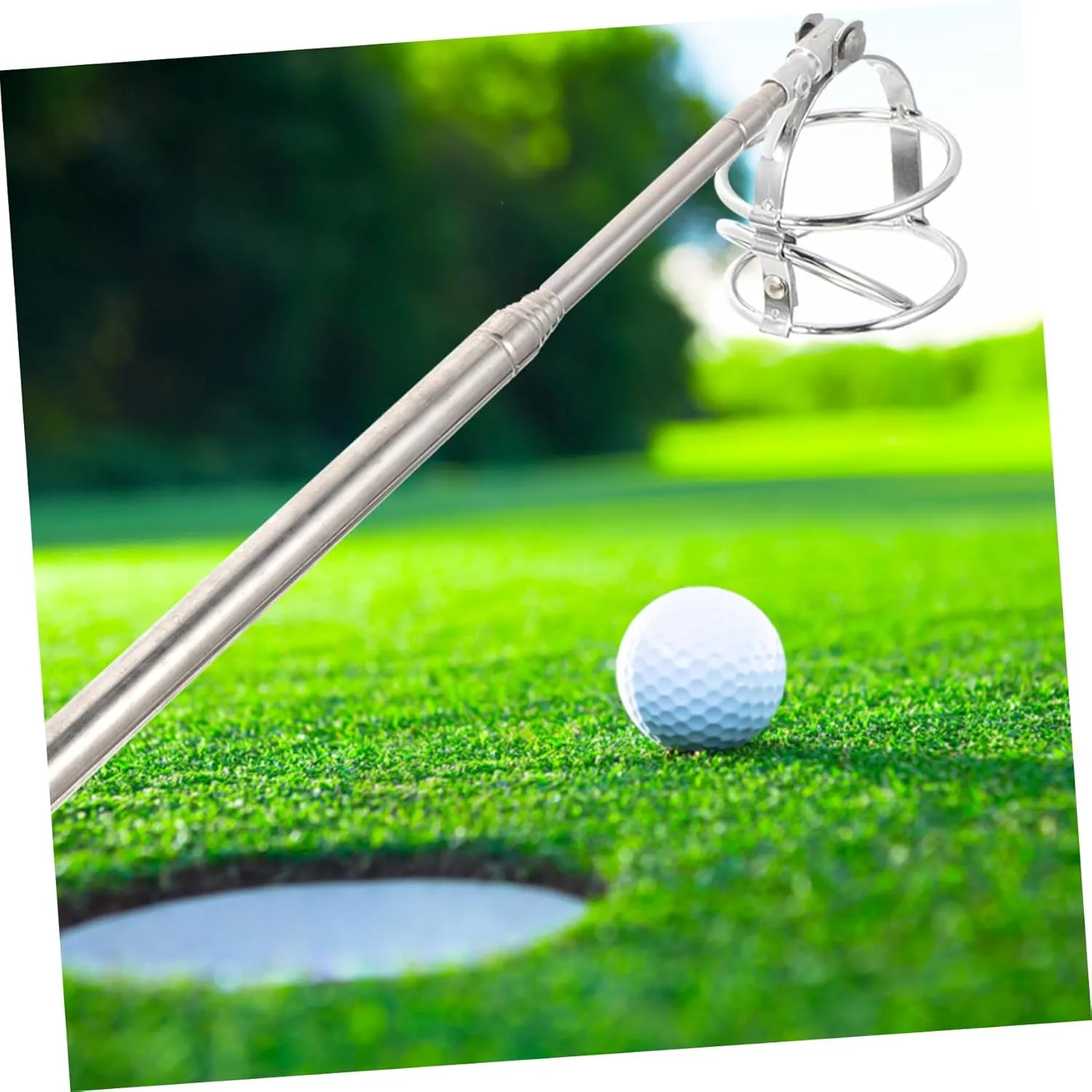 Wakauto Golf Catcher Golf Catcher Superior Golf with Locking Clip Golf Accessories Stainless Steel Catcher Shovel Locking Golf Claw