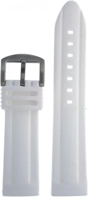 Watch Band Silicone Rubber Strap Waterproof Stainless Buckle 22 millimeters