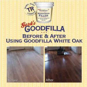 Water-Based Wood & Grain Filler (Trowel Ready) - White - 1 Quart by Goodfilla | Replace Every Filler & Putty | Repairs, Finishes & Patches | Paintable, Stainable, Sandable & Quick Drying