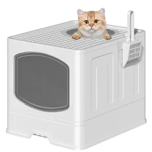 white cat Top selection LunaLulinlk litter scoop, litter with Dedicated support foldable box Extra-large