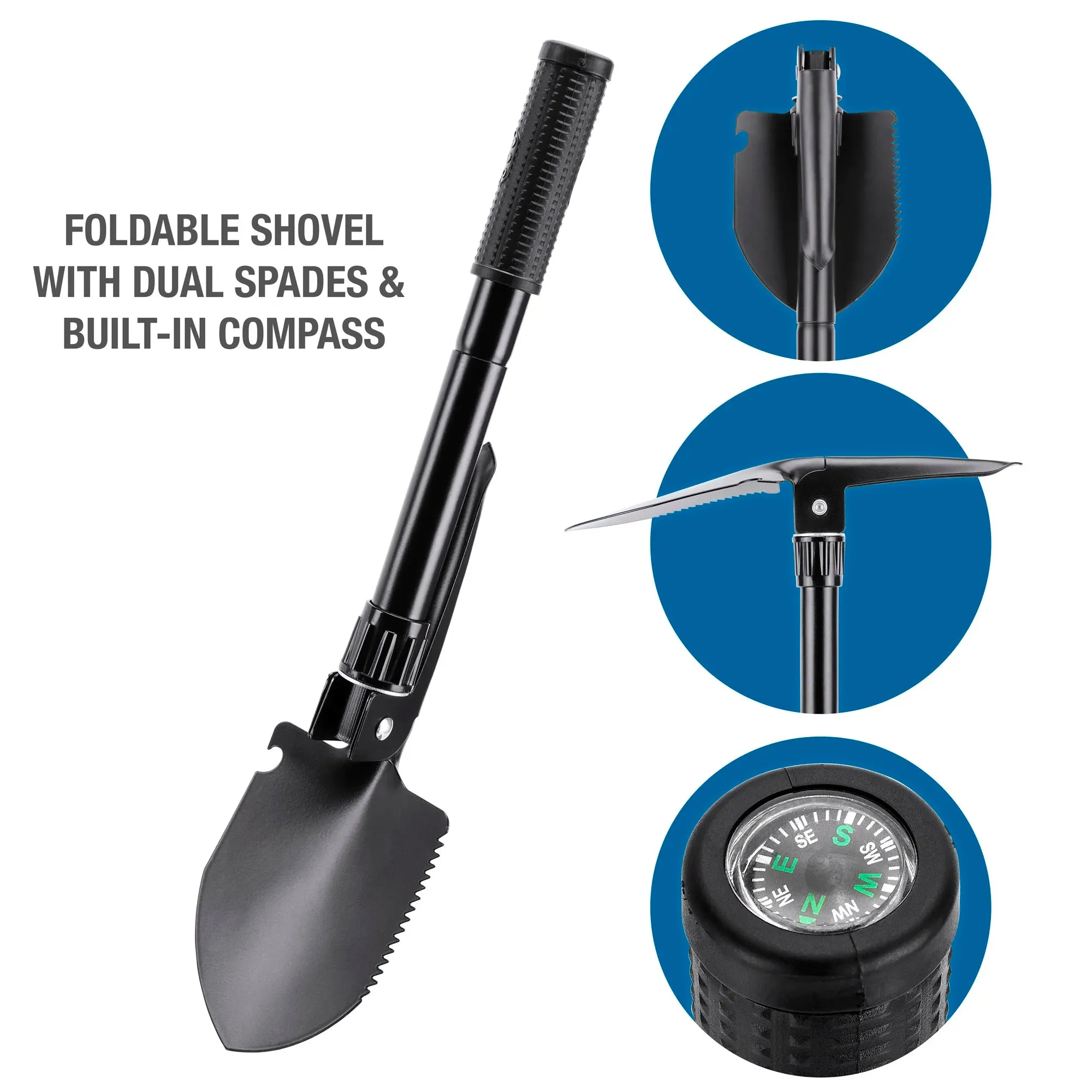 Winbest Dual Edge Foldable Metal Shovel with Bag | AF13292