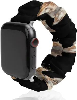 Wolf Golden Leaves Birds Fashion Watch Strap Scrunchies Wristbands Compatible With IWatch Series