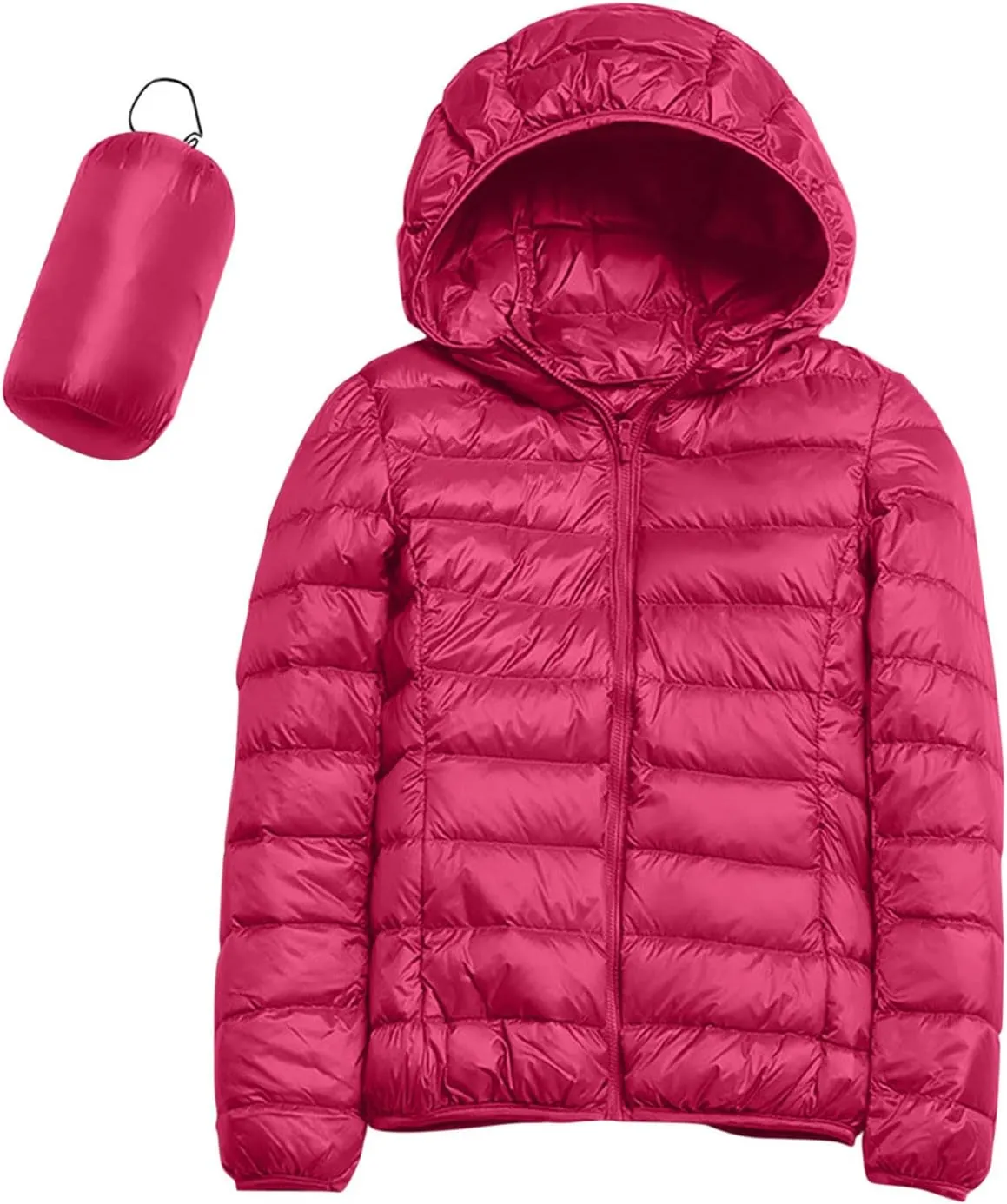Women's Lightweight Long-Sleeve Water-Resistant Packable Hooded Puffer Jacket Winter Coat Women Down Coats Ski Jacket