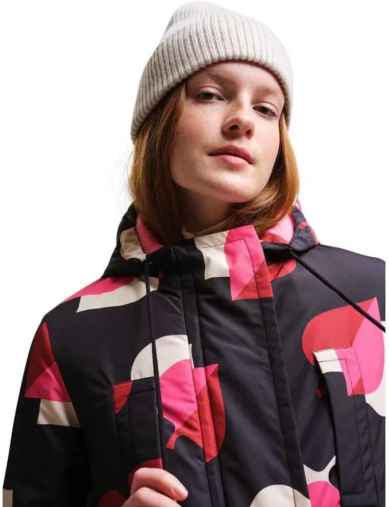 Womens Orla Kiely Waterproof Longline Parka Jacket