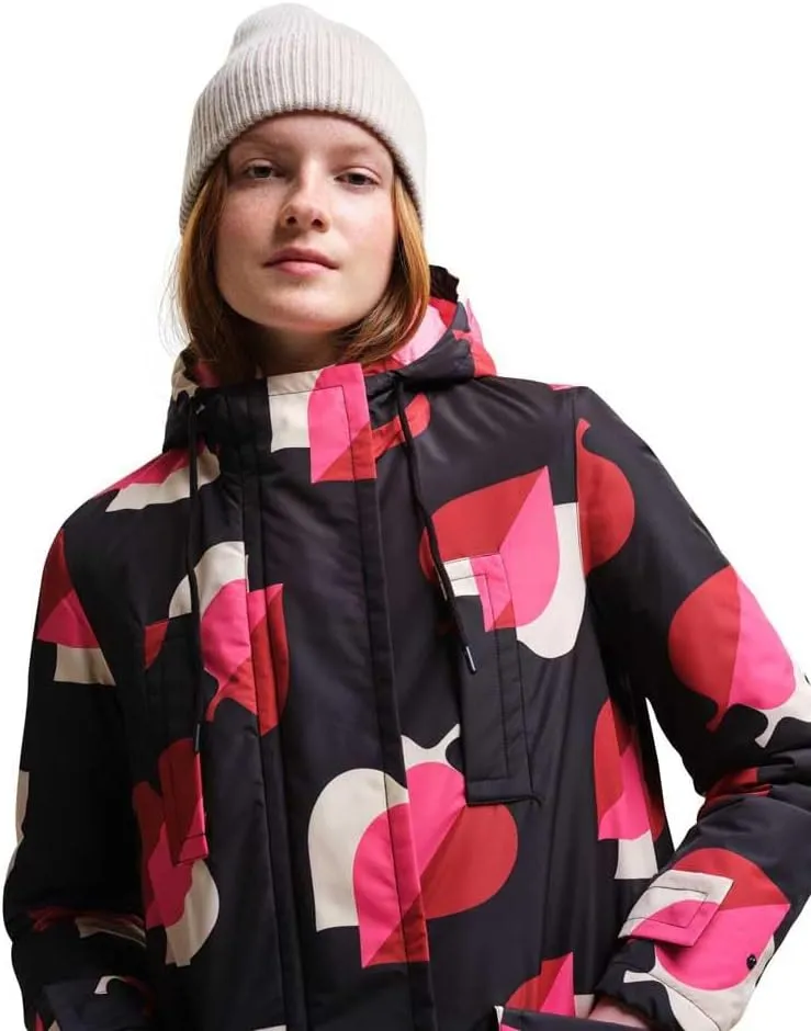 Womens Orla Kiely Waterproof Longline Parka Jacket