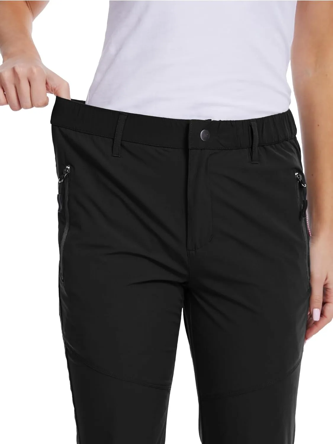WORK IDEA Women's Hiking Pants Outdoor Water-Resistant Quick Dry Flex Travel Pants Lightweight