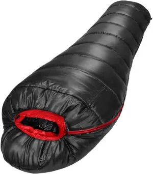 XTYPE Warm Sleeping Bag 4 Seasons Lightweight Portable Waterproof Camping White Down Mummy Sleeping Bag with Compression Sack