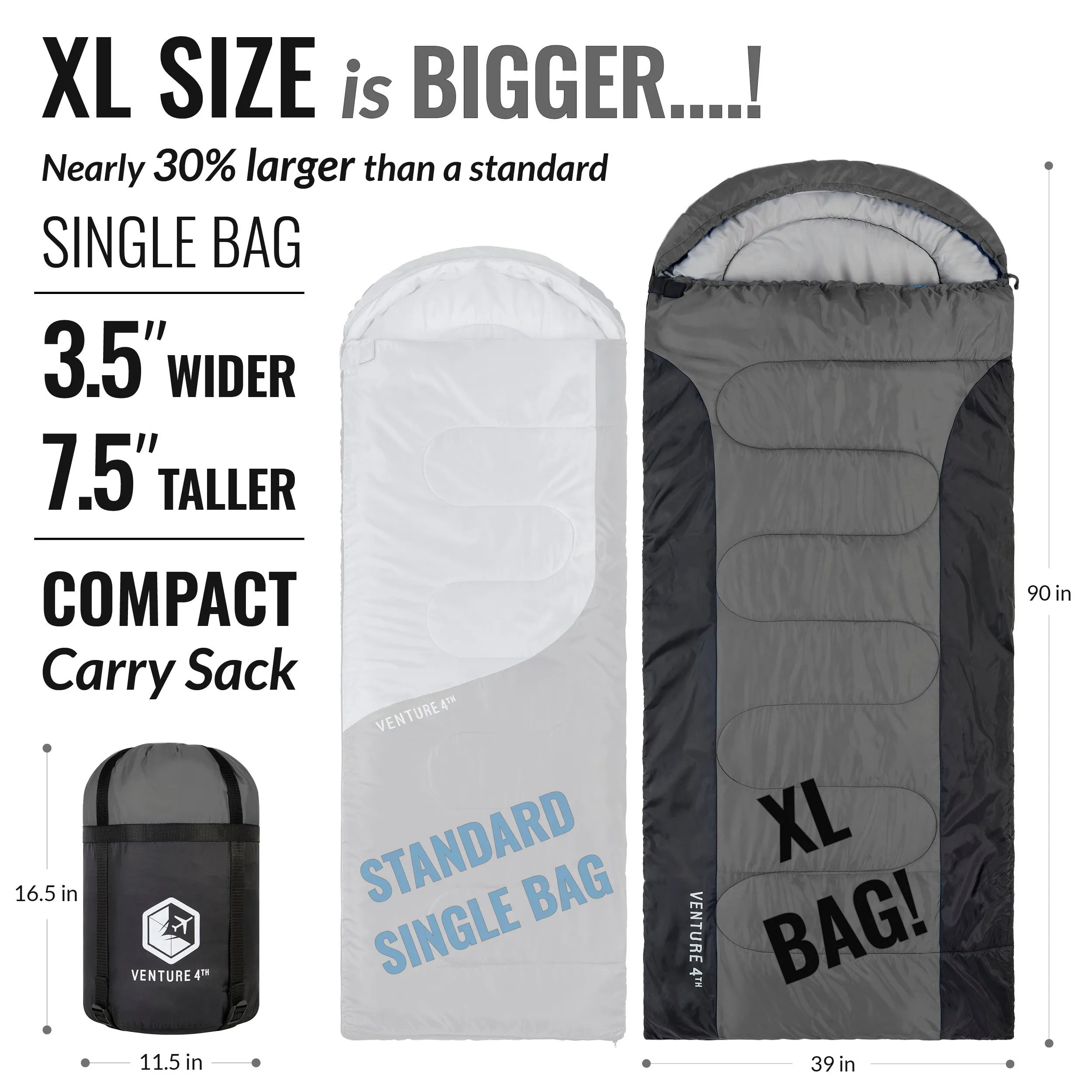 XXL Sleeping Bag for Big and Tall Campers