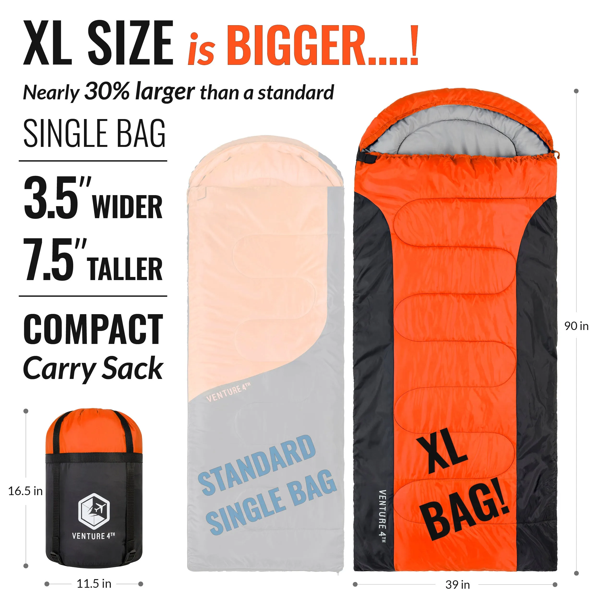 XXL Sleeping Bag for Big and Tall Campers