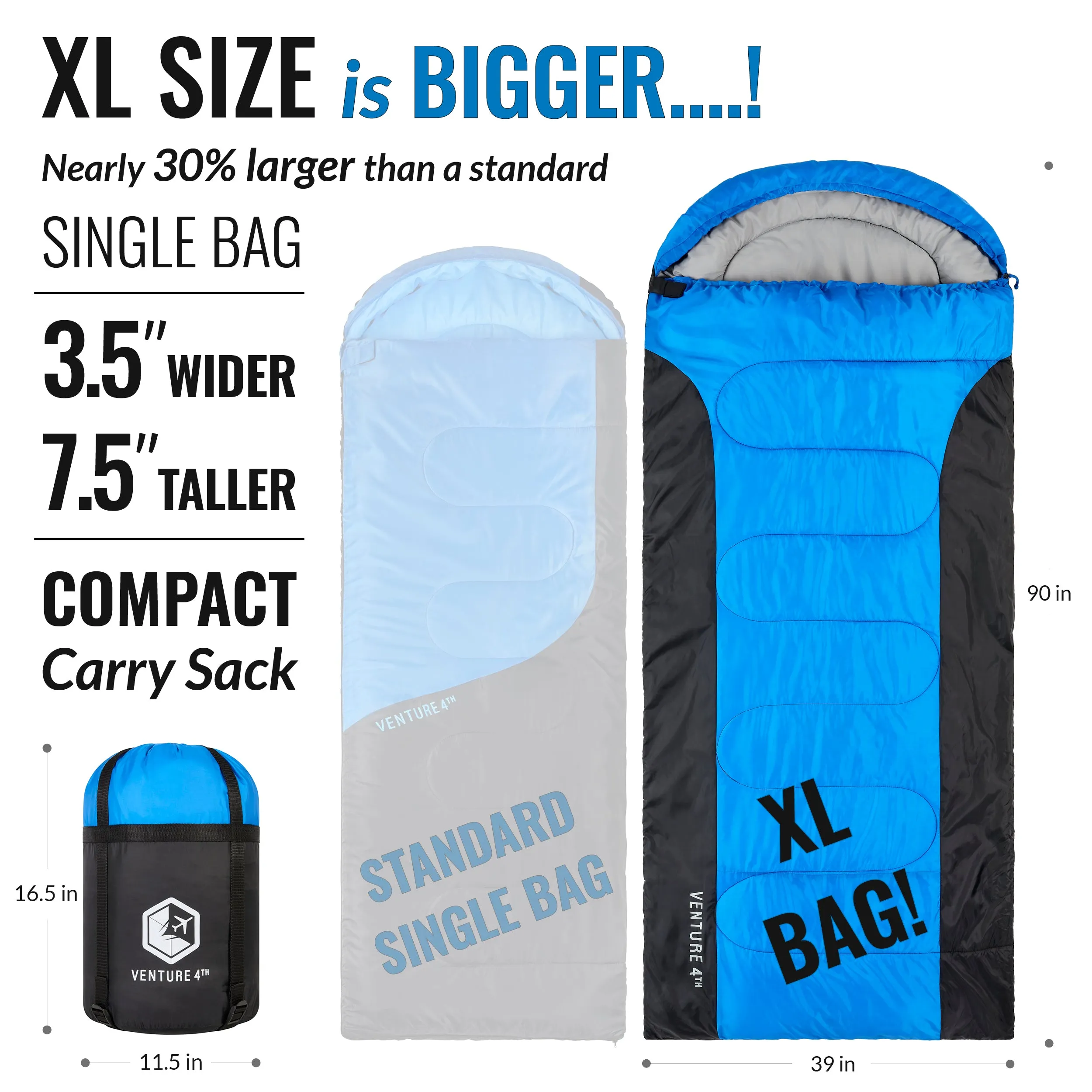 XXL Sleeping Bag for Big and Tall Campers