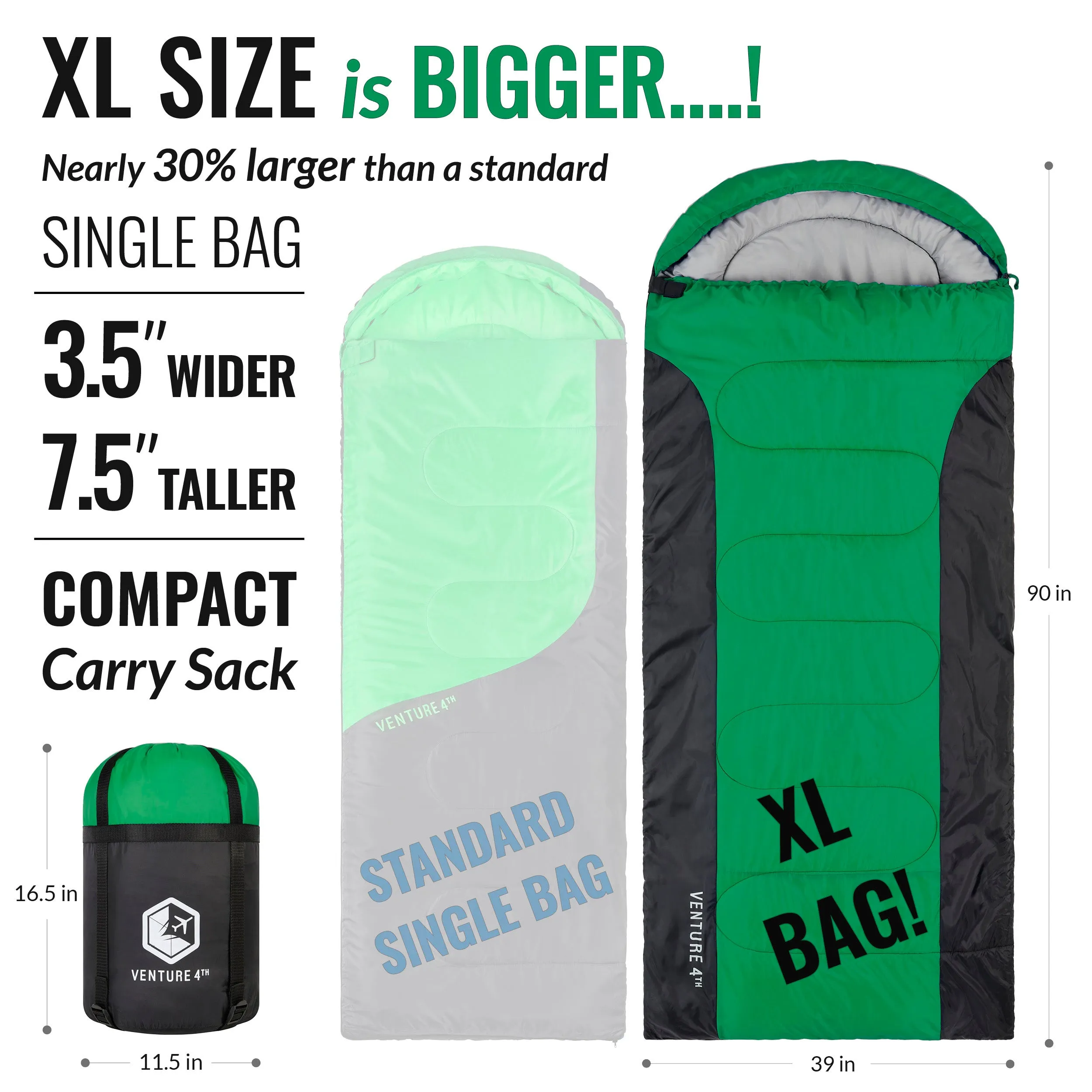 XXL Sleeping Bag for Big and Tall Campers