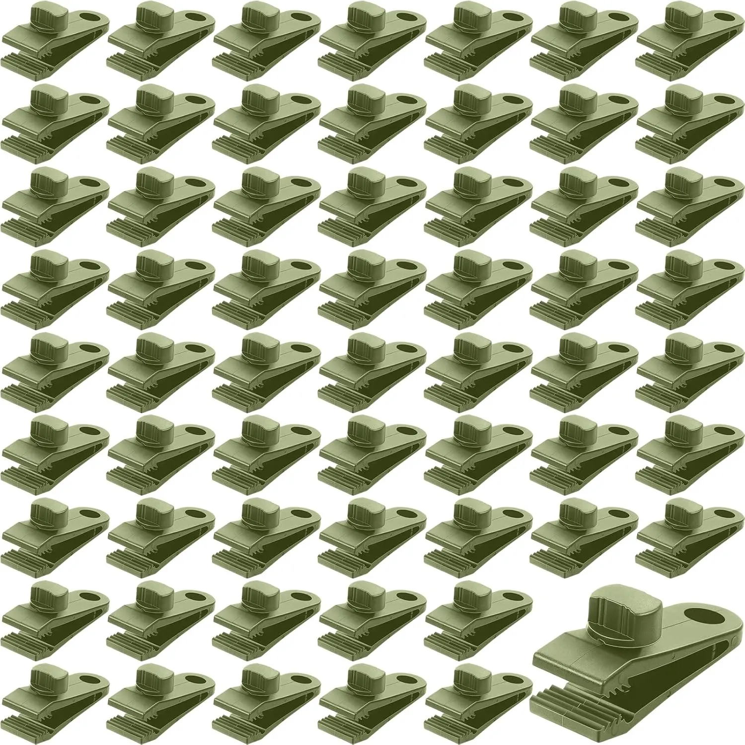 Yalikop 60 Pieces Tarp Clips Heavy Duty Lock Clamps Thumb Screw Tent Clips Tarp Clamps for Holding up Tarps Camping Awnings Canopies Covers of Car Swimming Pool Cover Boat Hammock(Green)