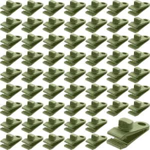 Yalikop 60 Pieces Tarp Clips Heavy Duty Lock Clamps Thumb Screw Tent Clips Tarp Clamps for Holding up Tarps Camping Awnings Canopies Covers of Car Swimming Pool Cover Boat Hammock(Green)