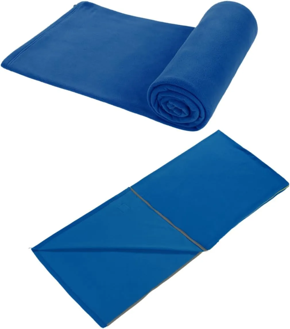 YARNOW Sleeping Bag 180x75cm Warm Weather Fleece Camping Sleep Bag with Storage Sack