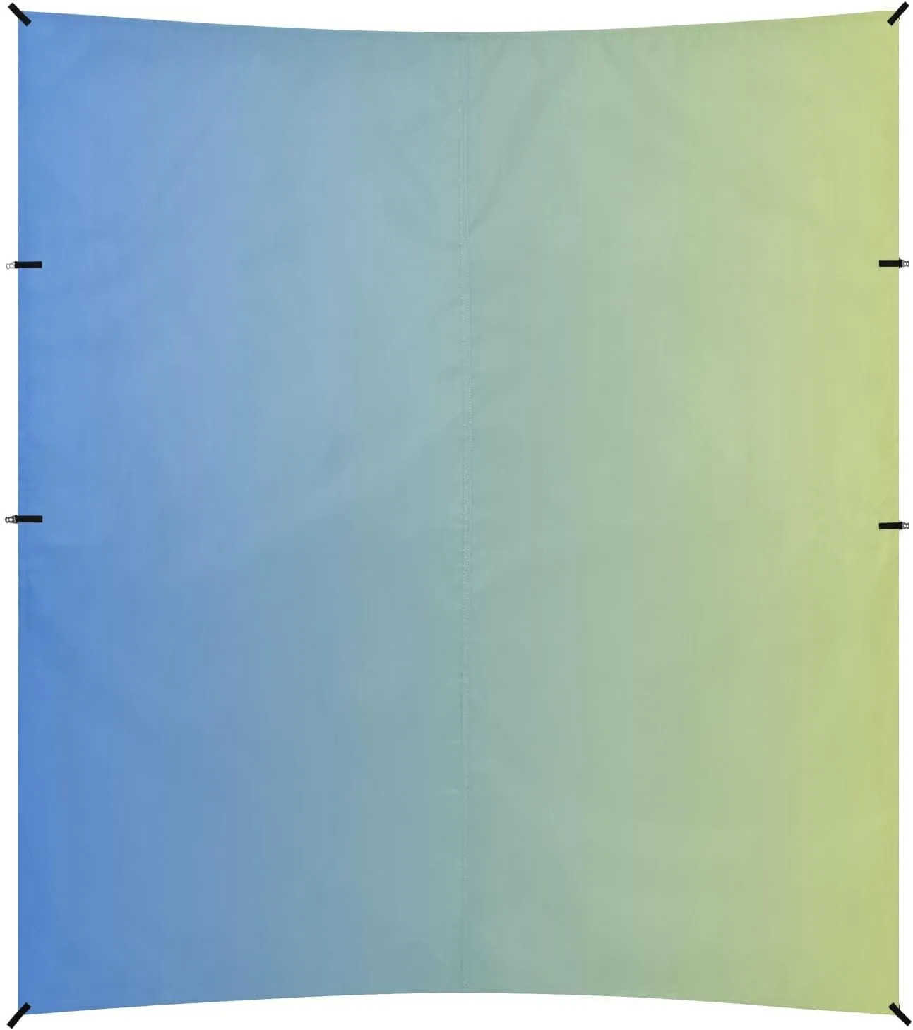 Yellow Blue Gradient Foldable Beach Canopy UPF50  Protection Water-Resistant Large Sun Shade with Sturdy Poles, Sandbags and Shovel for Camping, Picnics, Backyard