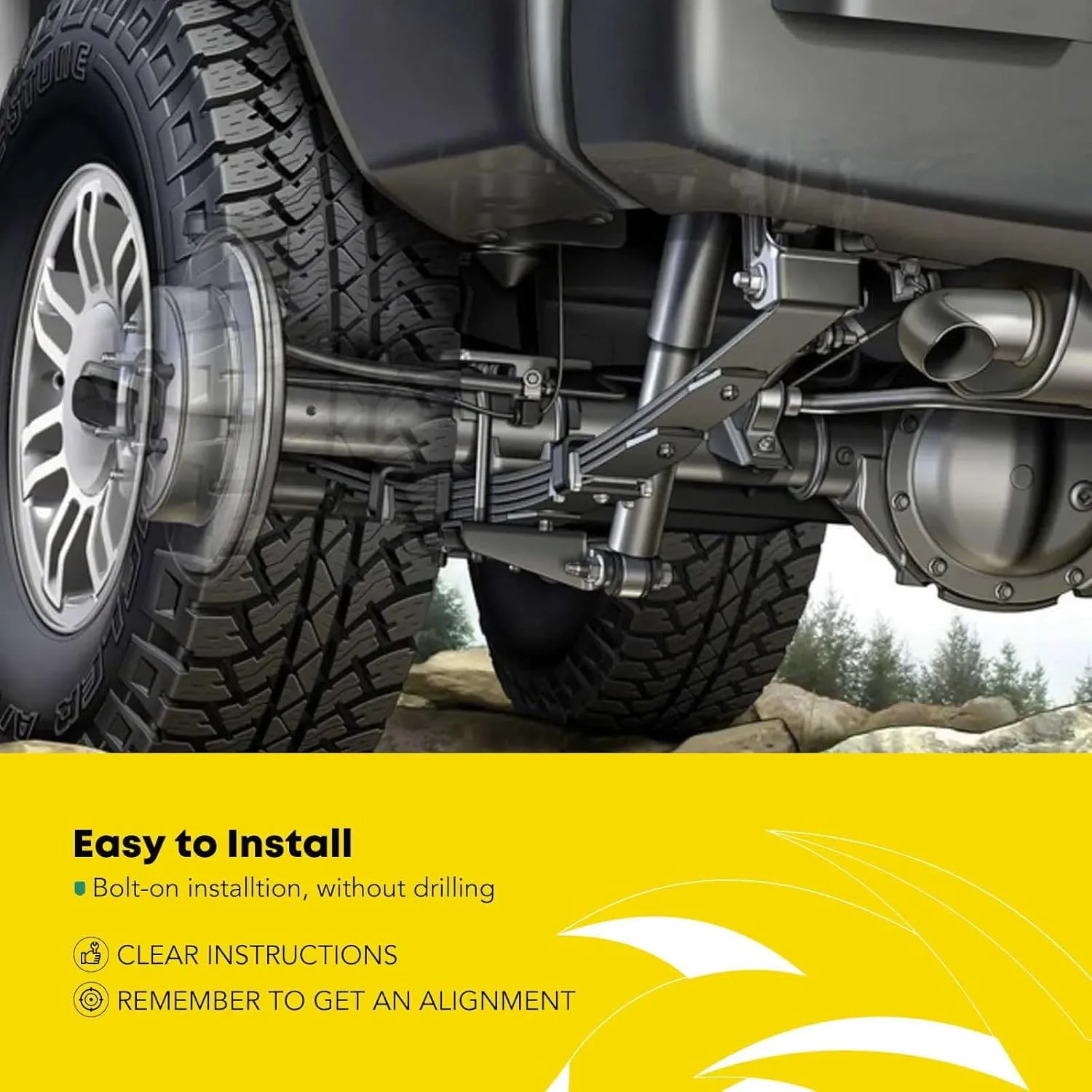 YHTAUTO 2.5 inch Front and 2 inch Rear Leveling Lift Shackles w/Strut Spacers & Hardware Kit Compatible with Chevrolet Colorado & GMC Canyon 2015-2020, Suspension Leveling Lift Kit Set of 4
