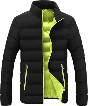 Ymosrh Men's Big and Tall Jackets Lightweight Packable Down Alternative Jacket Puffer Winter Coat Jacket, M-6XL