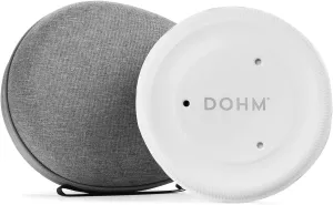 Yogasleep Dohm UNO White Noise Sound Machine   Travel Case, Real Fan Inside for Non-Looping, Sound Machine for Travel, Office Privacy, Sleep Therapy for Adults & Baby, White, 2 Piece Set